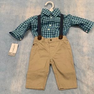 BNWT Carter’s complete outfit with suspenders